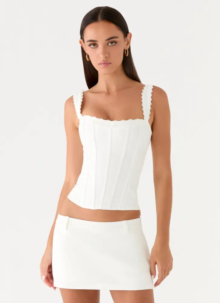 Amarente Mini Skort - White - Mini Skirt