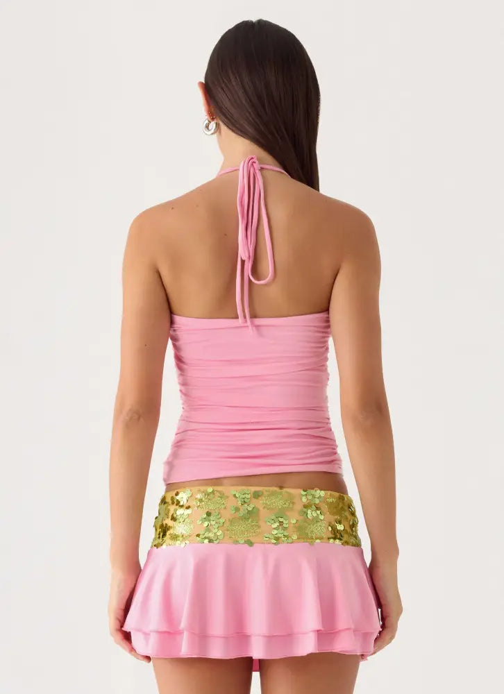 Aminata Mini Skirt - Baby Pink - Mini Skirts