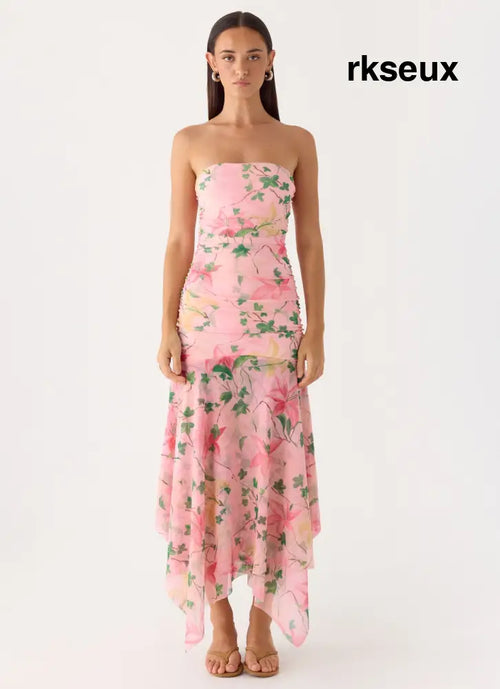 Bingle Midi Dress - Blooming Spring - Midi Dresses
