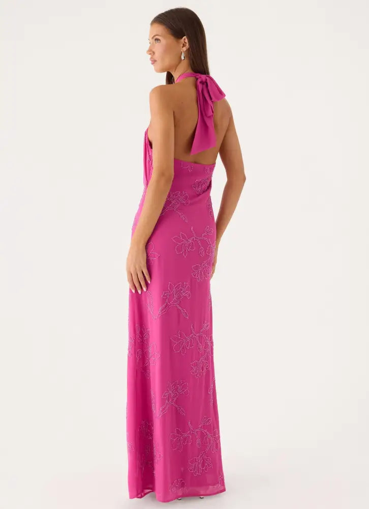 Cliffs Edge Maxi Dress - Berry Kiss - Maxi Dresses