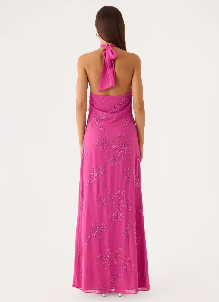 Cliffs Edge Maxi Dress - Berry Kiss - Maxi Dresses