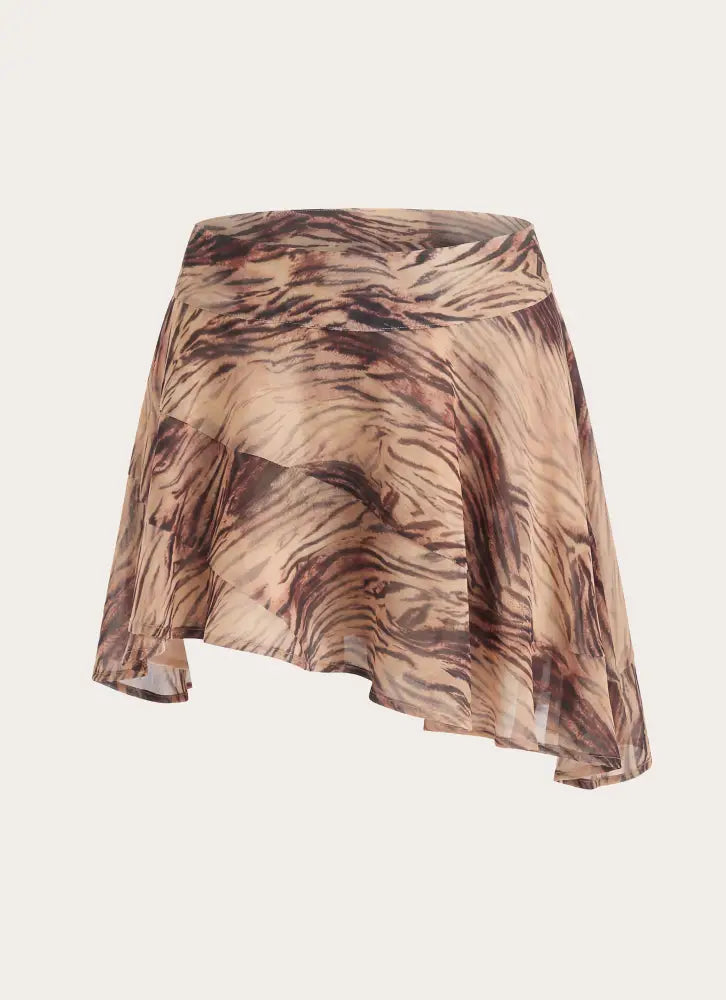 Gehrie Mini Skirt - Golden Tiger - Mini Skirts