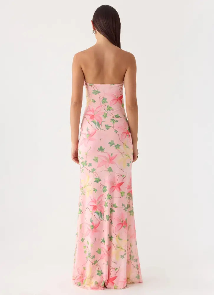 Iroha Strapless Maxi Dress - Blooming Spring - Maxi Dresses