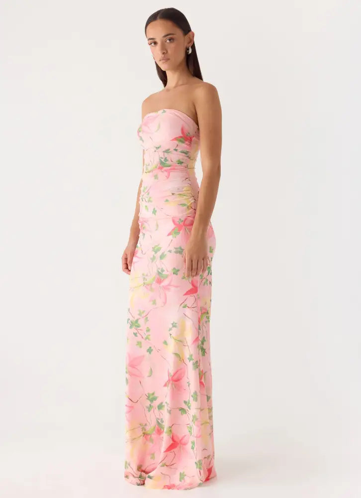 Iroha Strapless Maxi Dress - Blooming Spring - Maxi Dresses