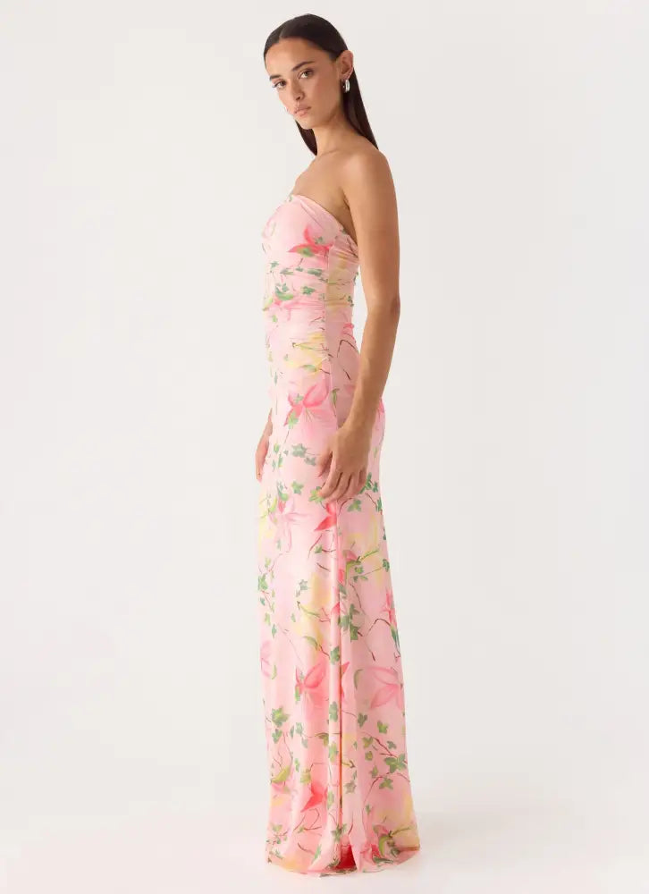 Iroha Strapless Maxi Dress - Blooming Spring - Maxi Dresses