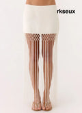 Mania Tassel Mini Skirt - Ivory - Mini Skirt