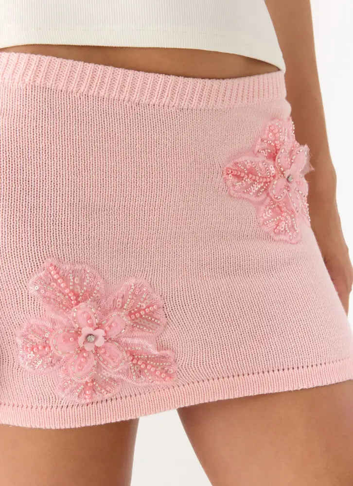 Neverland Mini Skirt - Baby Pink - Mini Skirts