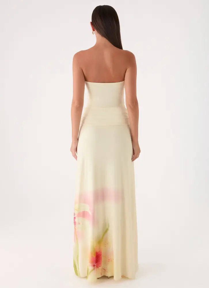Palomar Strapless Maxi Dress - Soft Lily - Maxi Dresses