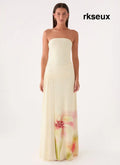 Palomar Strapless Maxi Dress - Soft Lily - Maxi Dresses