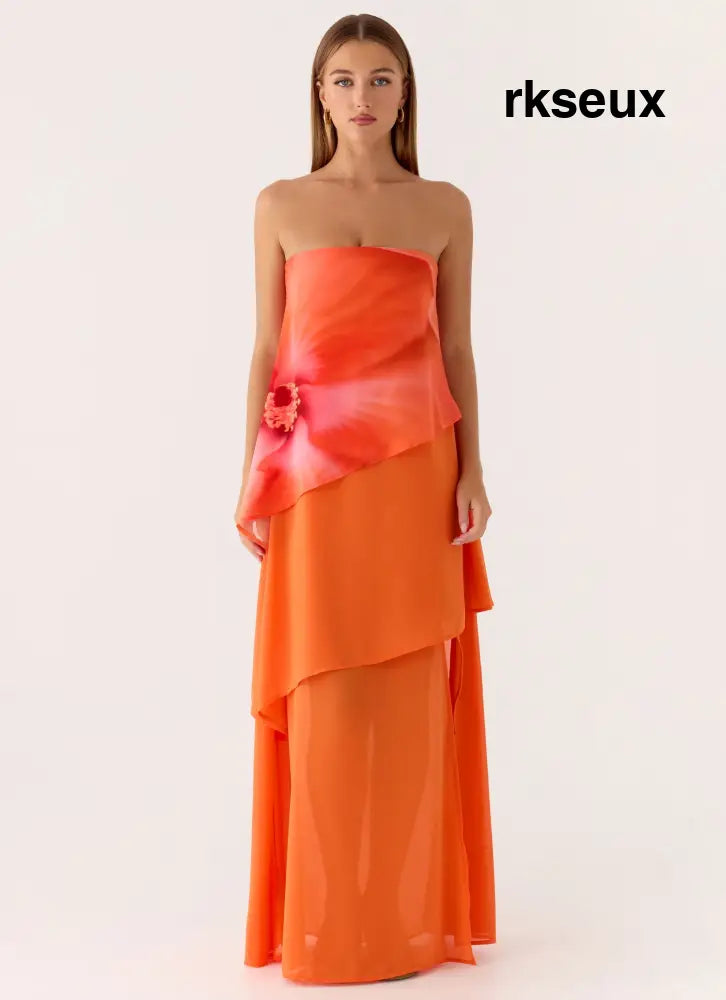 Persuasive Maxi Dress - Orange Blossom - Maxi Dresses