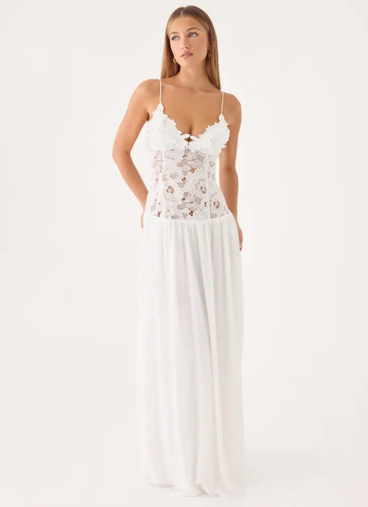 Shooting Love Maxi Dress - White - Maxi Dresses