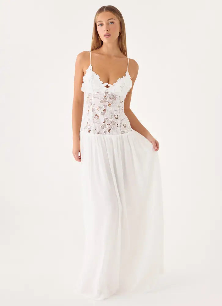 Shooting Love Maxi Dress - White - Maxi Dresses