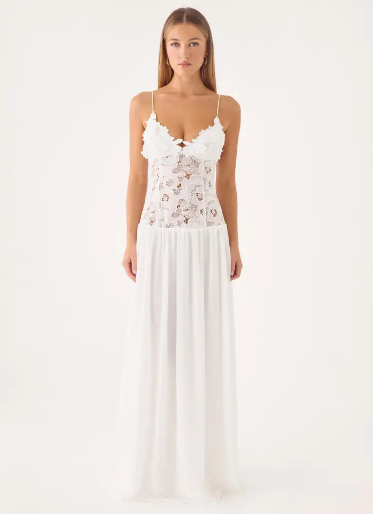Shooting Love Maxi Dress - White - Maxi Dresses
