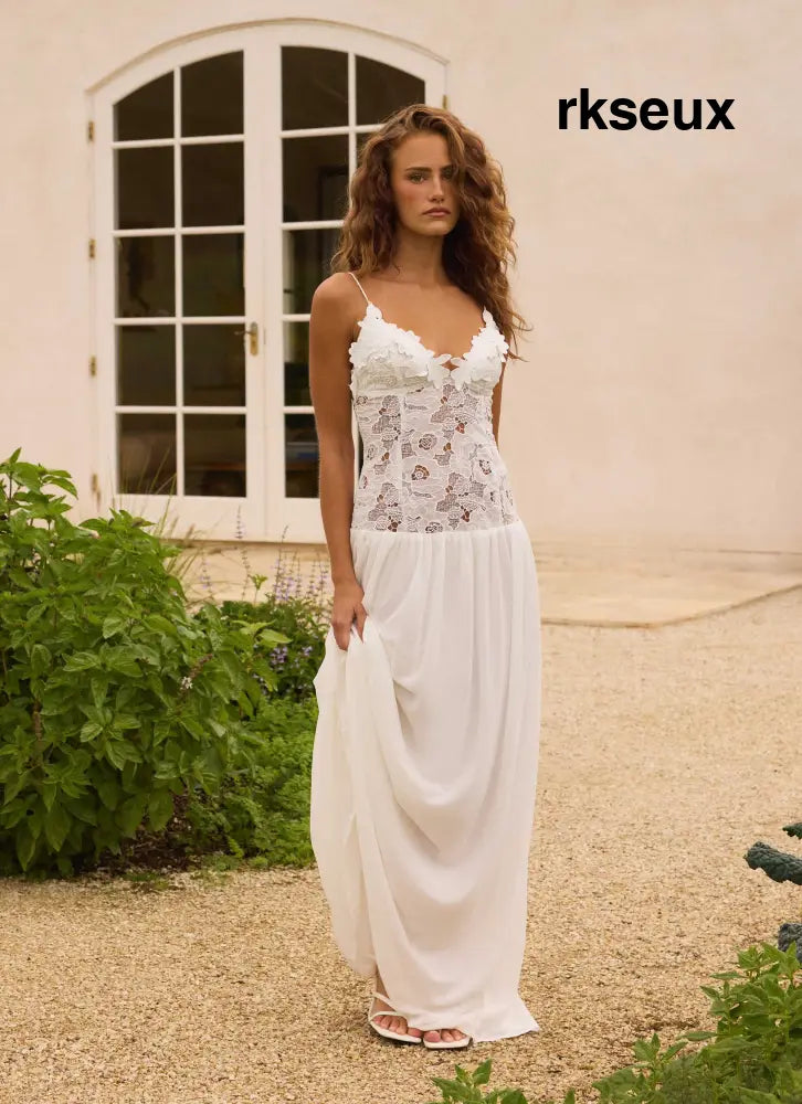 Shooting Love Maxi Dress - White - Maxi Dresses