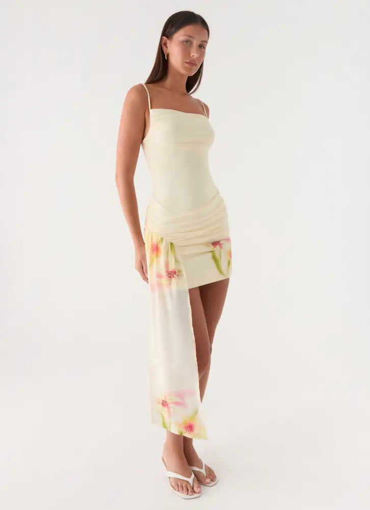 Syna Sash Mini Dress - Soft Lily - Mini Dresses