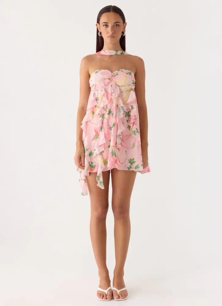 When You Look Mini Dress - Blooming Spring - Mini Dresses