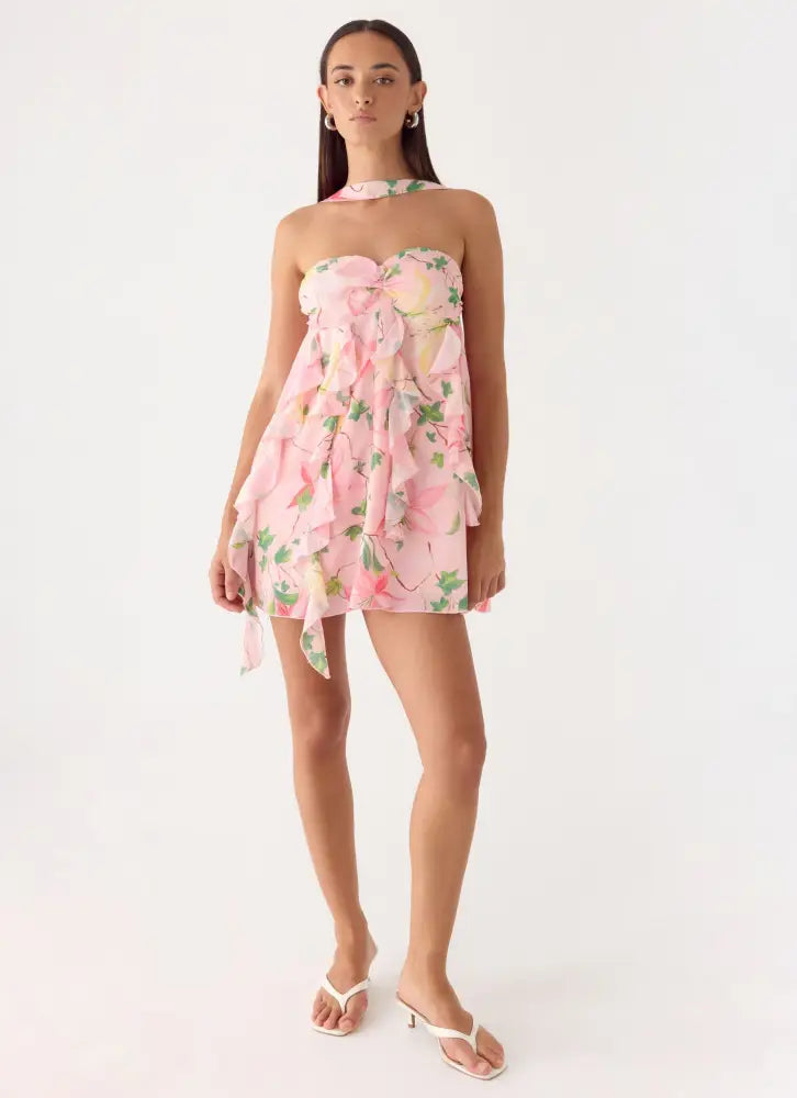When You Look Mini Dress - Blooming Spring - Mini Dresses