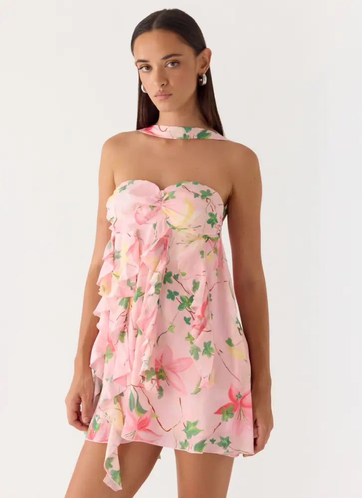 When You Look Mini Dress - Blooming Spring - Mini Dresses