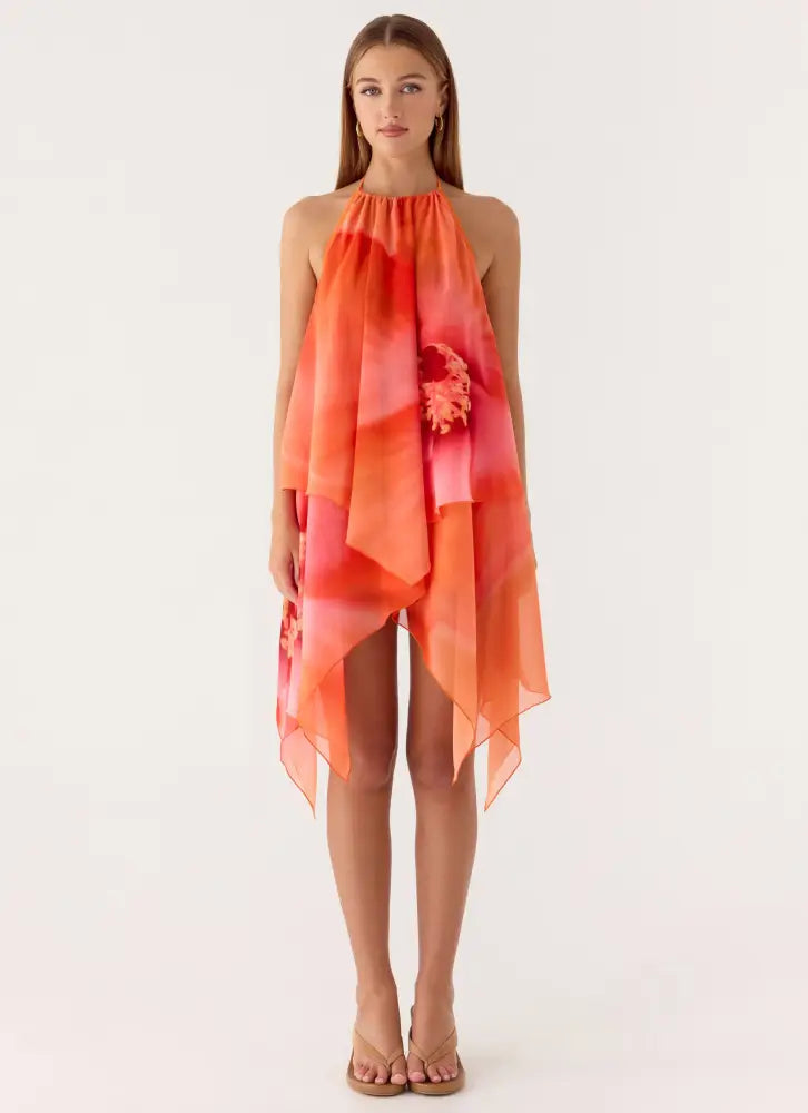 Wylma Mini Dress - Orange Blossom - Mini Dresses