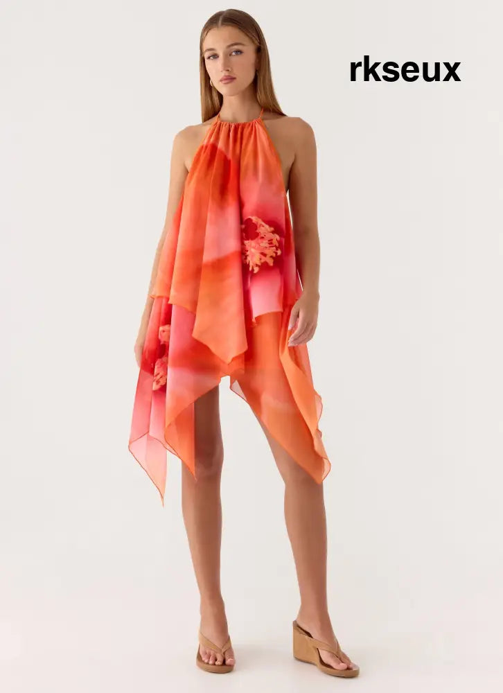 Wylma Mini Dress - Orange Blossom - Mini Dresses