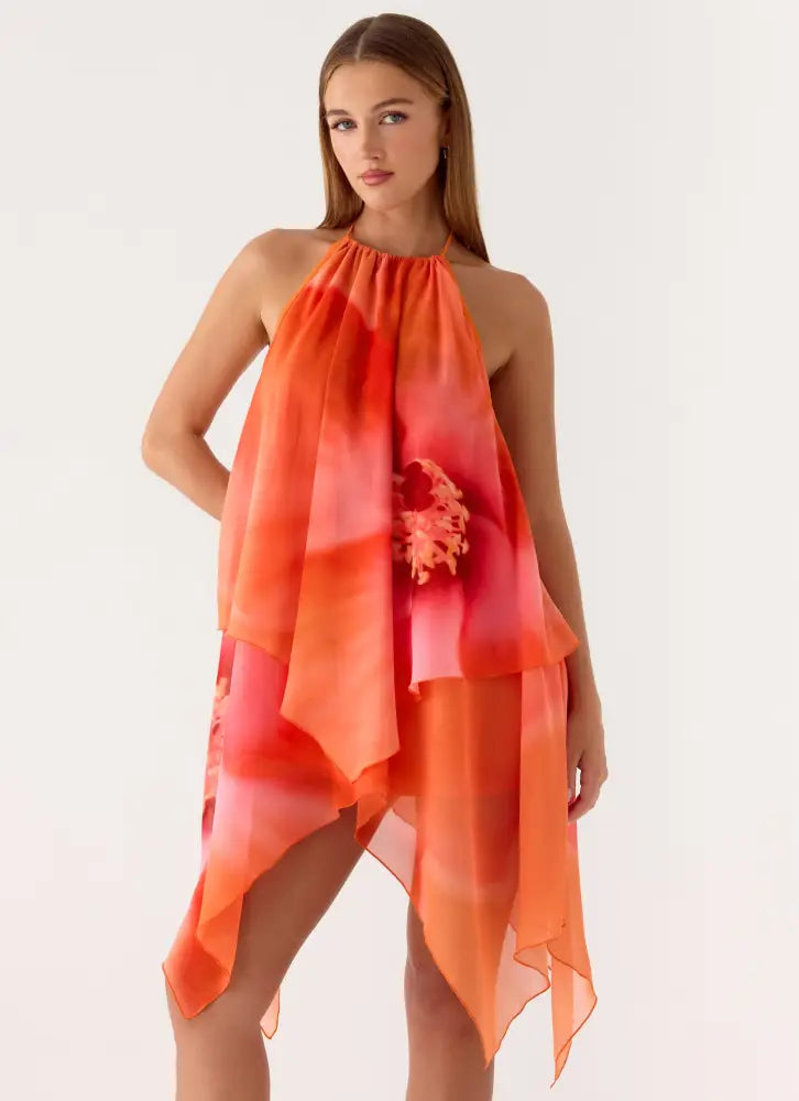 Wylma Mini Dress - Orange Blossom - Mini Dresses